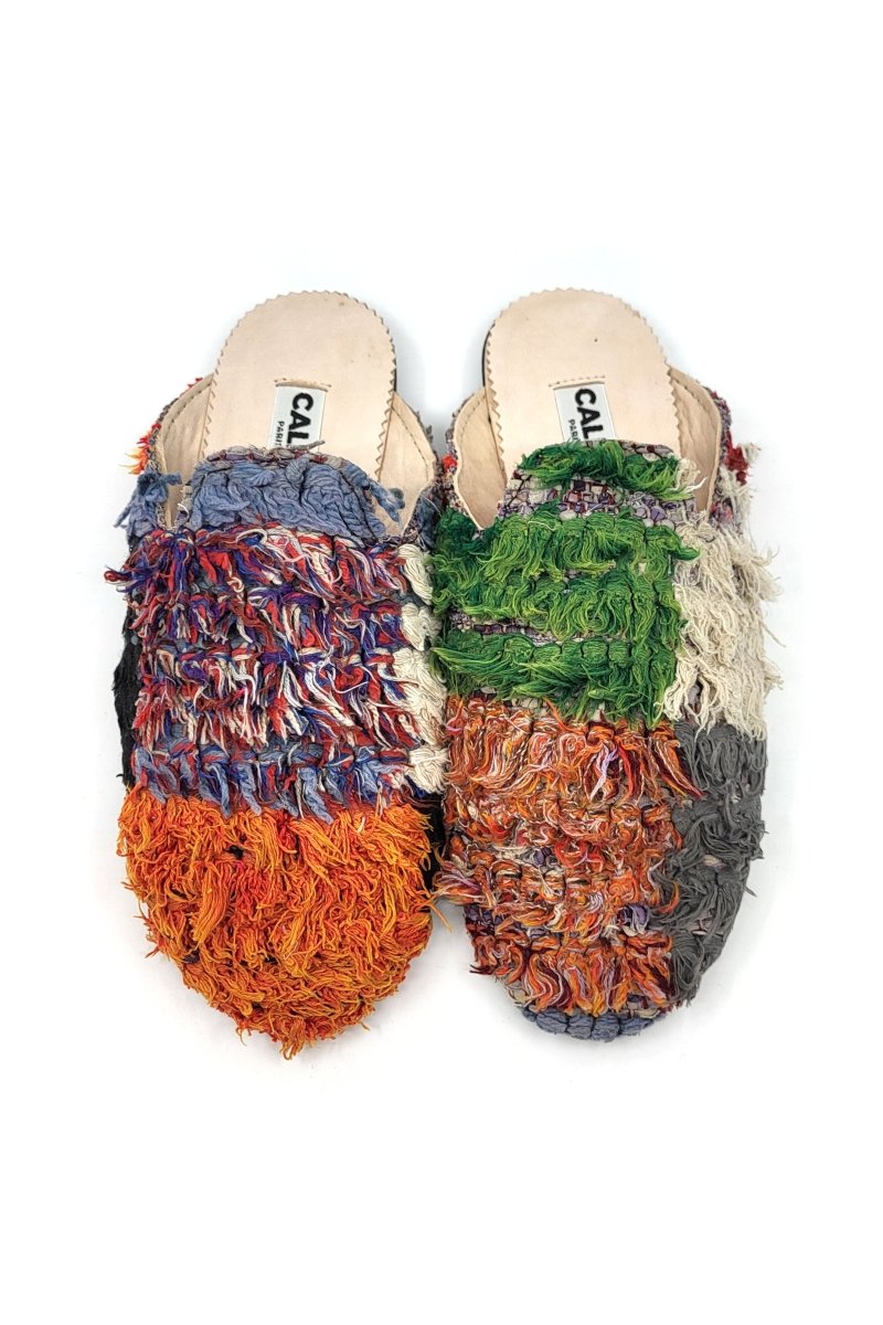 Niki Babouche Flats In Colors Green, Red, Blue, Grey, Black, Orange & Cream (Size 40) - Made X Hudson