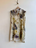 Rose Mallow and Gold Silk Dress | Eco Printed (Reworked) - Made X Hudson