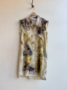 Rose Mallow and Gold Silk Dress | Eco Printed (Reworked) - Made X Hudson