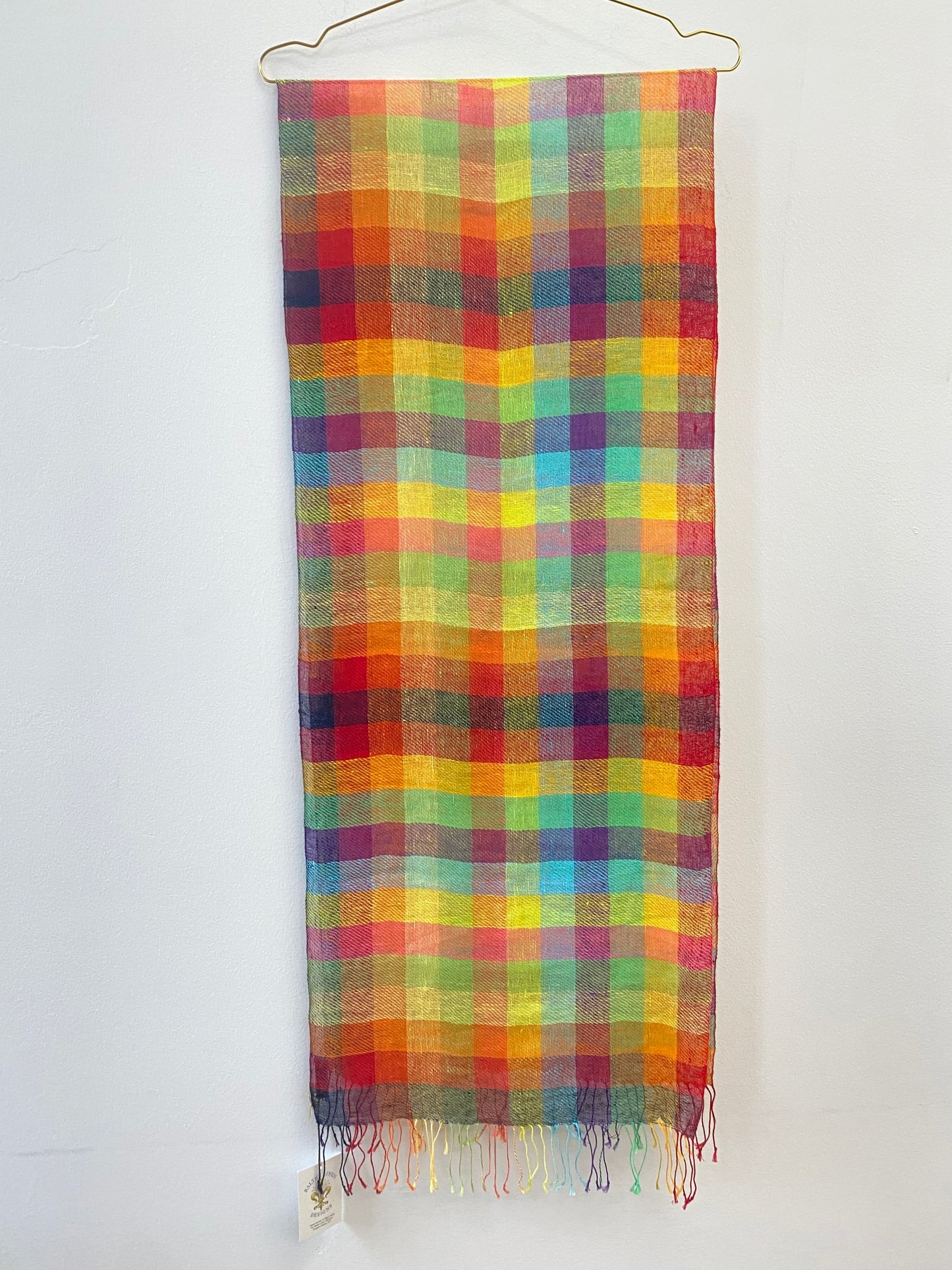 Rainbow Checkered Board Scarf