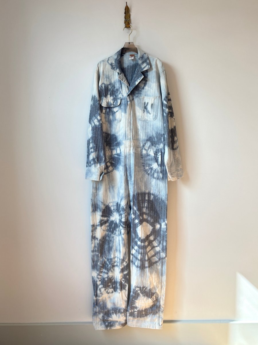 Herringbone Twill Gray Wash Denim Coveralls (Reworked) - Made X Hudson