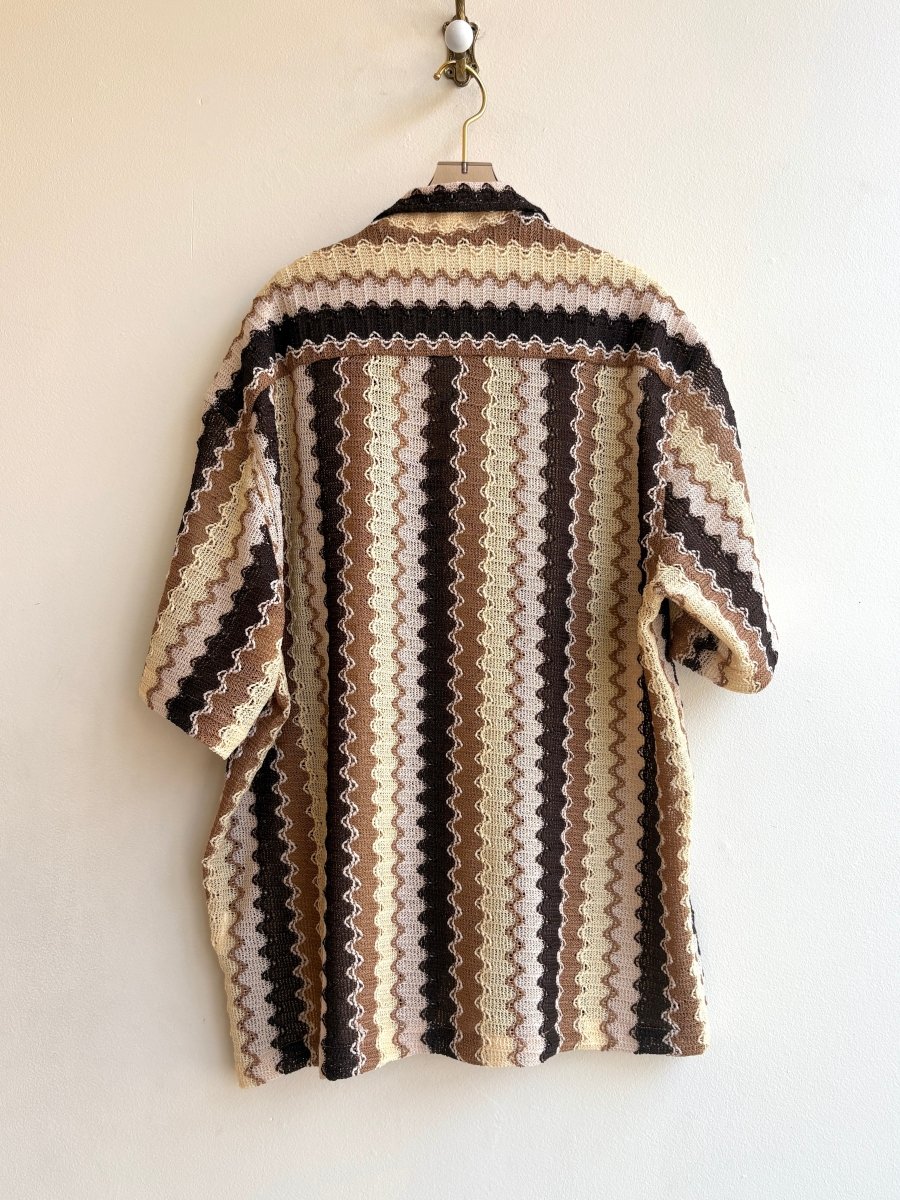 CMMN SWDN | Brown and Cream Crochet Button Down (Vintage) - Made X Hudson