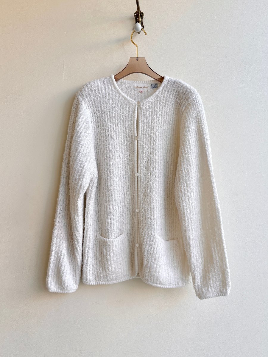 Adrian Lang | Ivory Knit Button - Up Cardigan Sweater (Vintage) - Made X Hudson