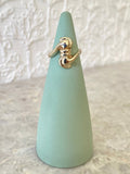 Brass Knot Croissant Ring - Made X Hudson