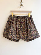 Leopard Print Cotton Canvas Shorts (Vintage) - Made X Hudson