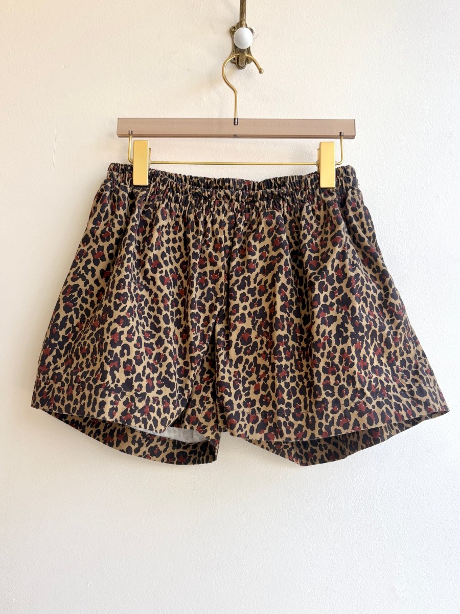 Leopard Print Cotton Canvas Shorts (Vintage) - Made X Hudson