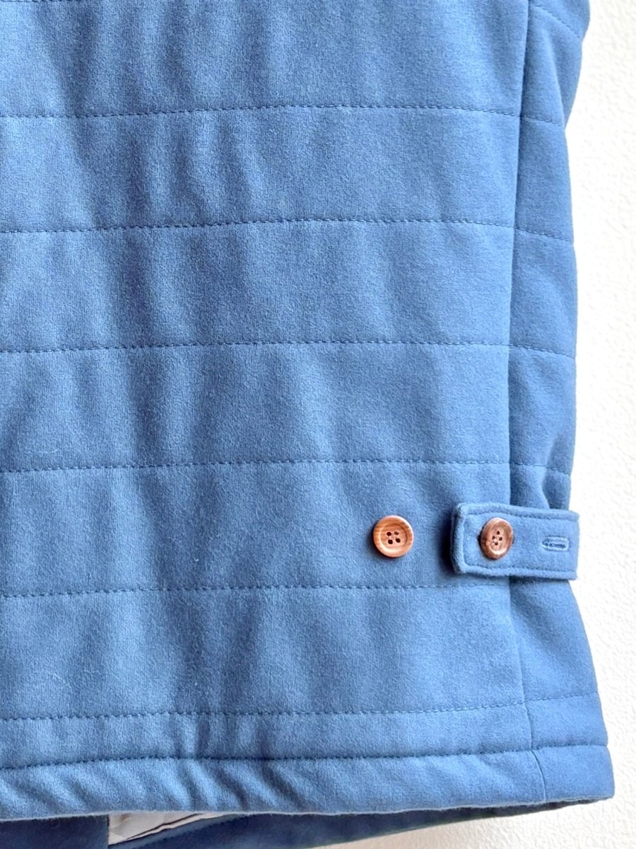 Quilted Sky Blue Wool Vest w/ Silk Lining - Made X Hudson