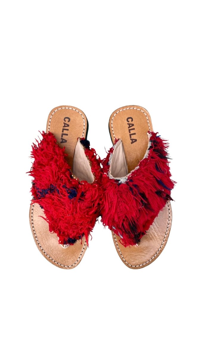 Lili Sandals In Colors Red & Black (Size 38) - Made X Hudson