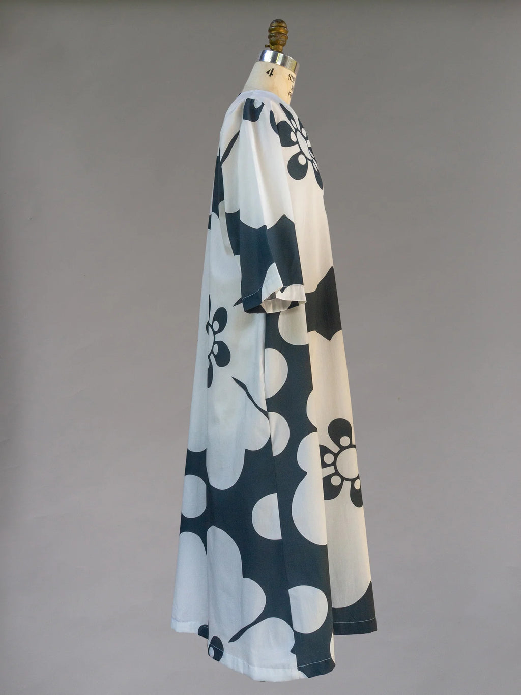 Blue & White Pareo Jumbo Floral Print “Emilie” Dress - Made X Hudson