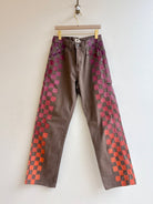 Gradient Checker Jeans | Plum to Rust (Reworked) - Made X Hudson