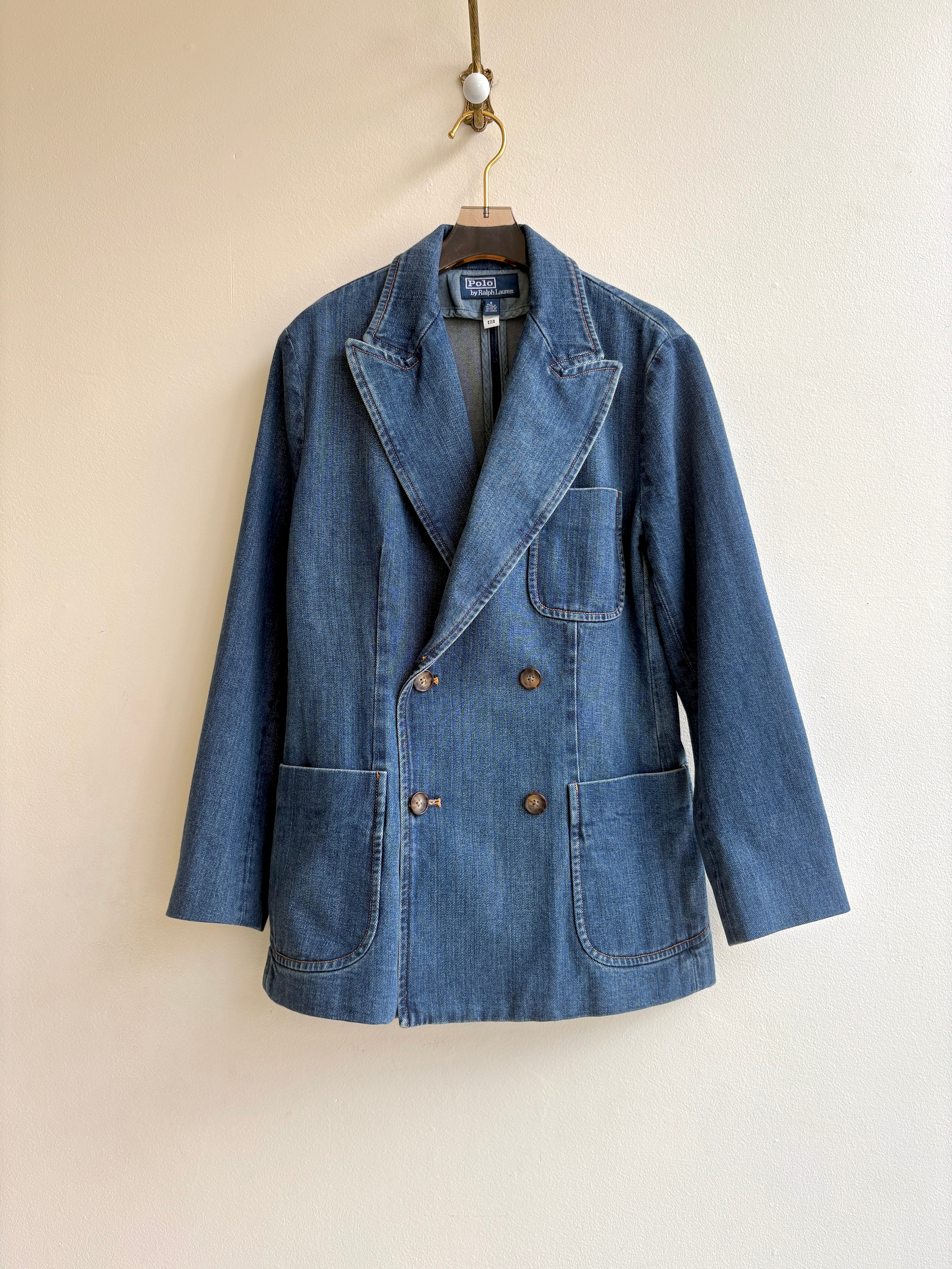 Polo by Ralph Lauren | Double Breasted Denim Jacket (Vintage Polo by Ralph Lauren | Double Breasted Denim Jacket (Vintage