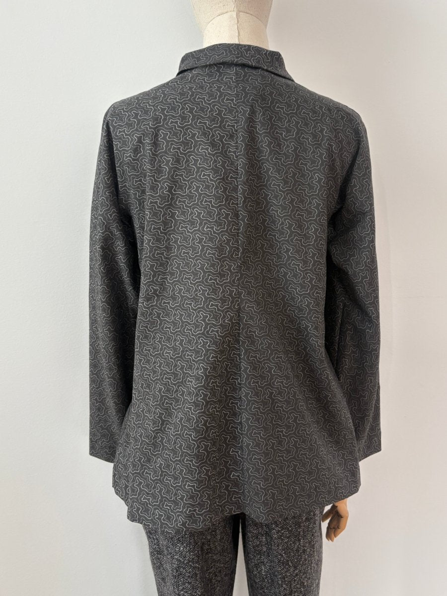 Ulrike Blouse in Lebanon Valley Etching Print - Made X Hudson