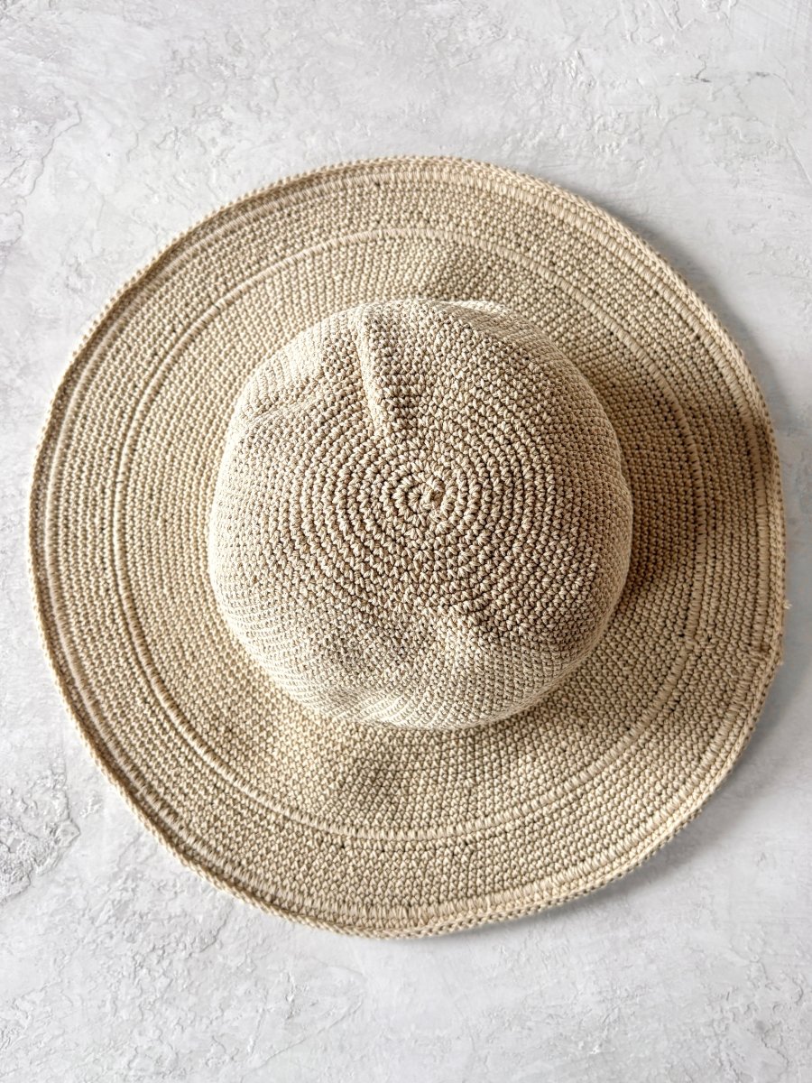 Crochet Cotton Gardening Hat in Pinenut - Made X Hudson