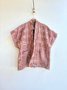 Burgundy Paisley Wool Haori Vest - Made X Hudson
