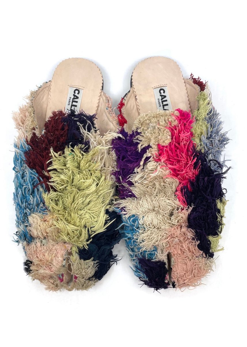 Tabi Babouche “Nicolo” Split Toe Flats In Colors Purple, Pink, Sage, Blue, Navy, Cream (Size 45) - Made X Hudson