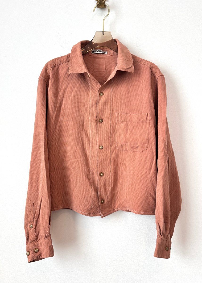 The Vale Shirt in Apricot Silk (Reworked) - Made X Hudson