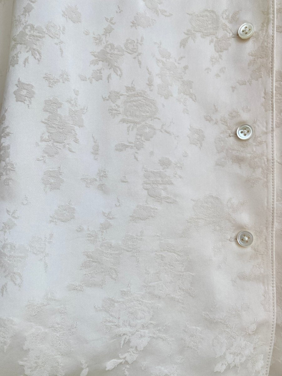 Jason Wu | Cream Rose Print Button Up Top (Vintage) - Made X Hudson