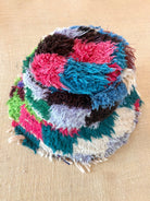 Square Print Bucket Hat in Colors Blue, Purple, Green, & Pink - Made X Hudson