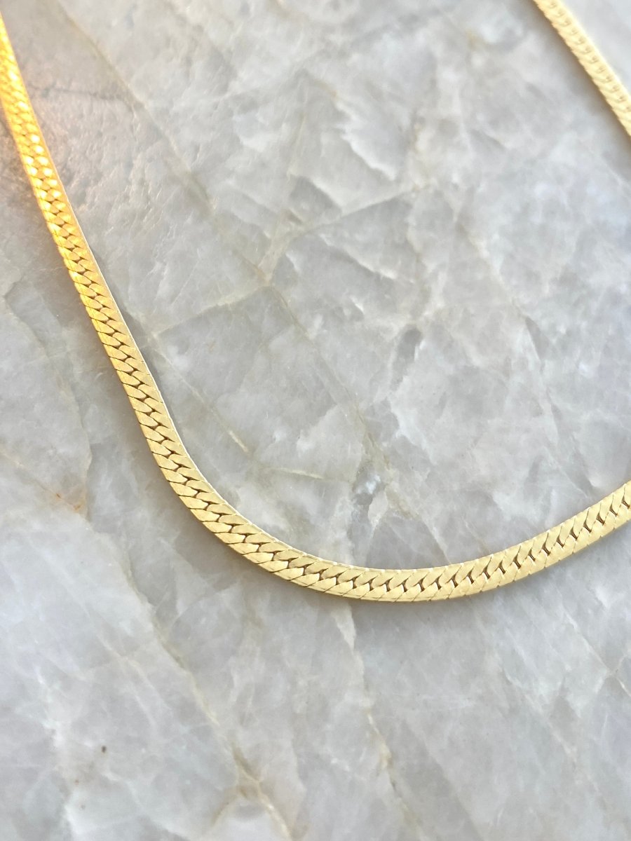 Goldfilled 2.5mm Herringbone Necklace (multiple lengths available) - Made X Hudson
