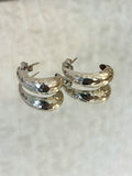 Hammered Open Hoops Sterling Silver Earrings - Made X Hudson