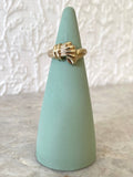 Brass Wave Croissant Ring - Made X Hudson