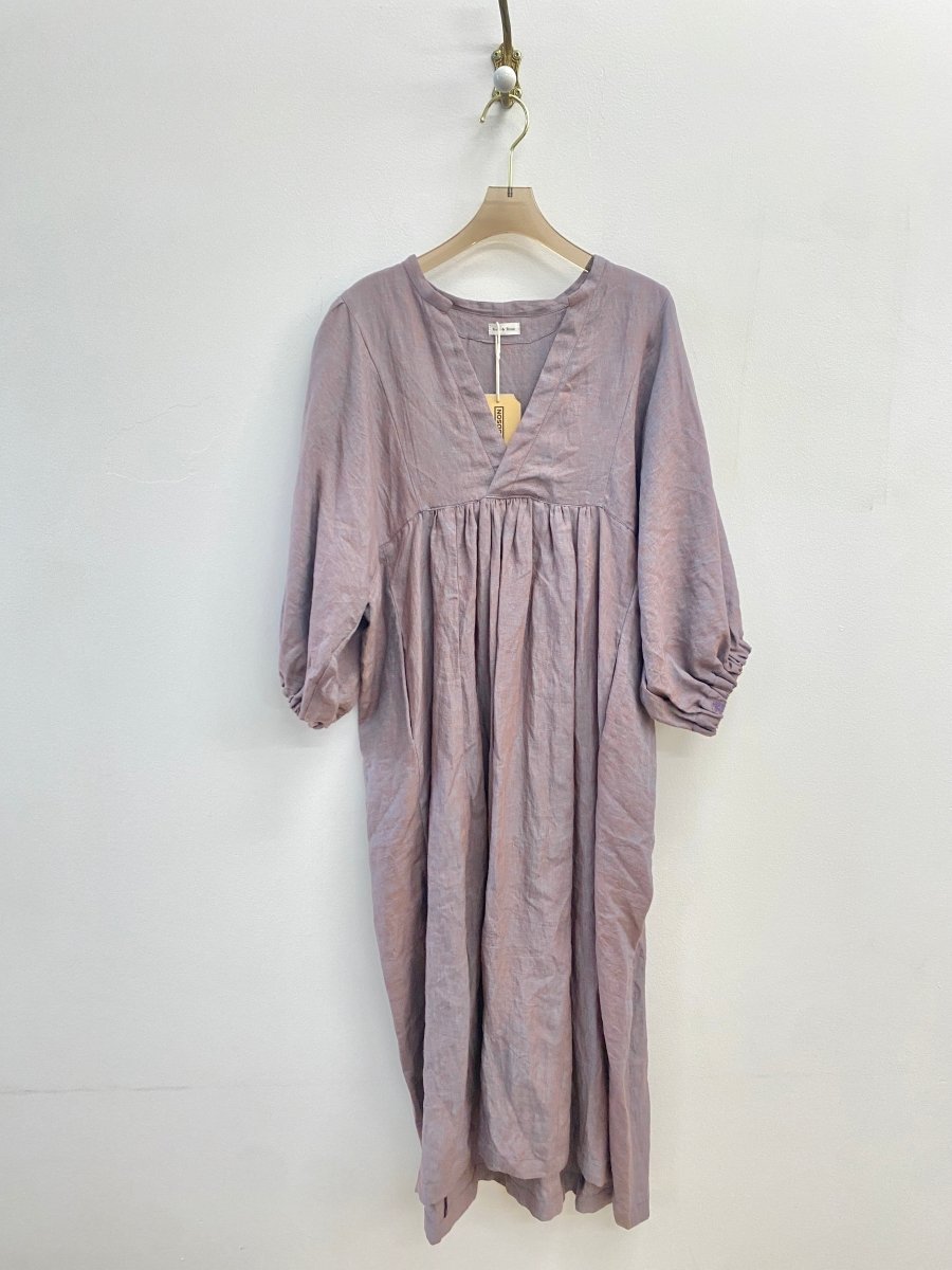 Mauve Zero Waste Gathered Front Dress - Made X Hudson