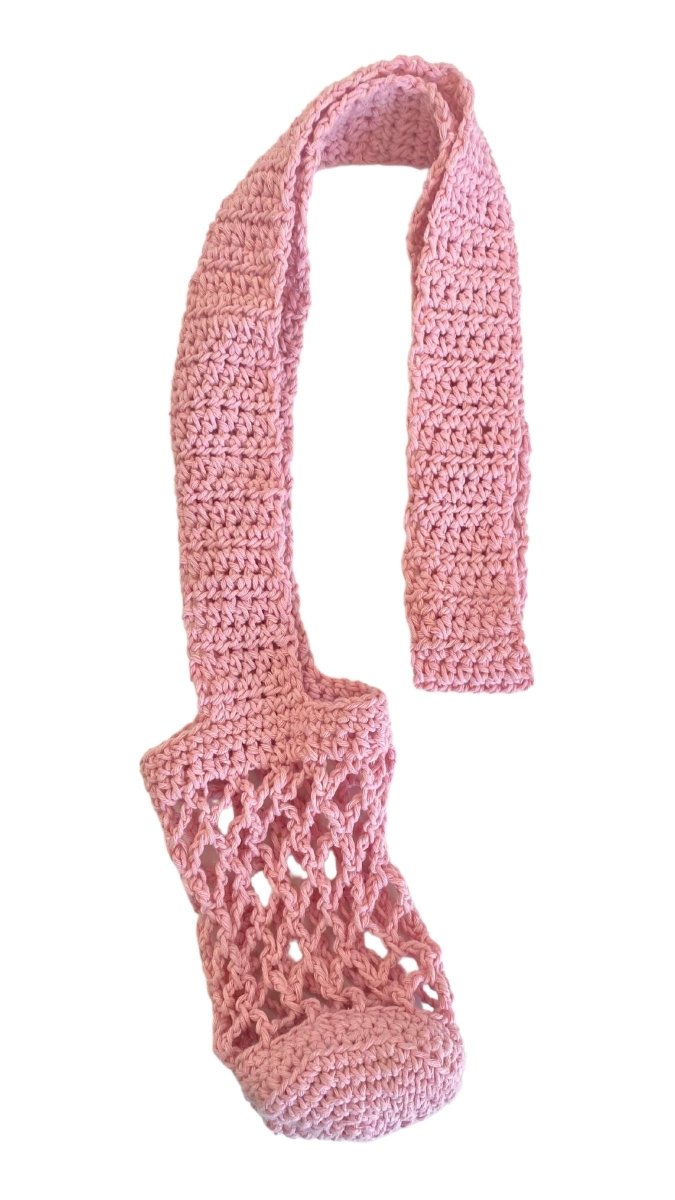 Knit Water Bottle Holder (Pink 1) - Made X Hudson