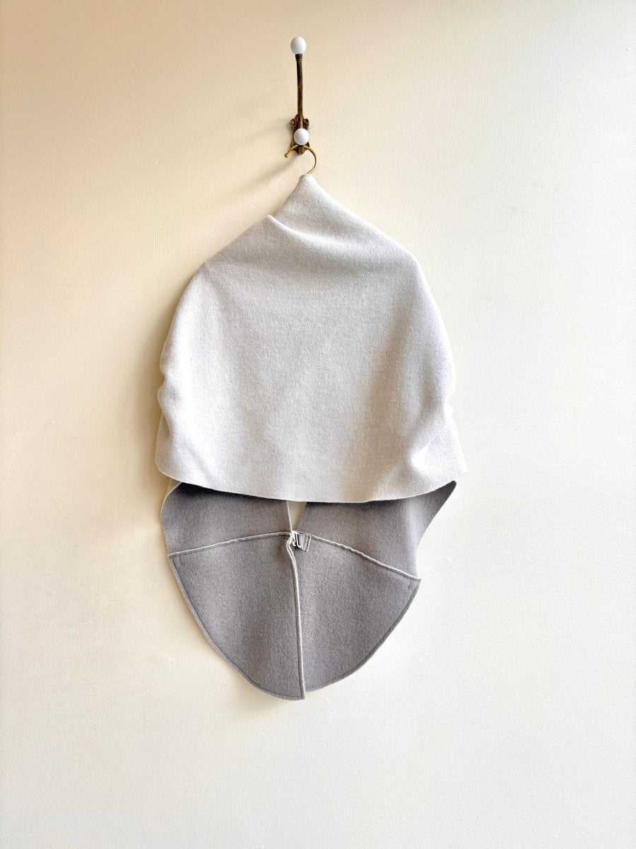 Cream & Grey Shawl 2T w/ 2 Pleats - Made X Hudson