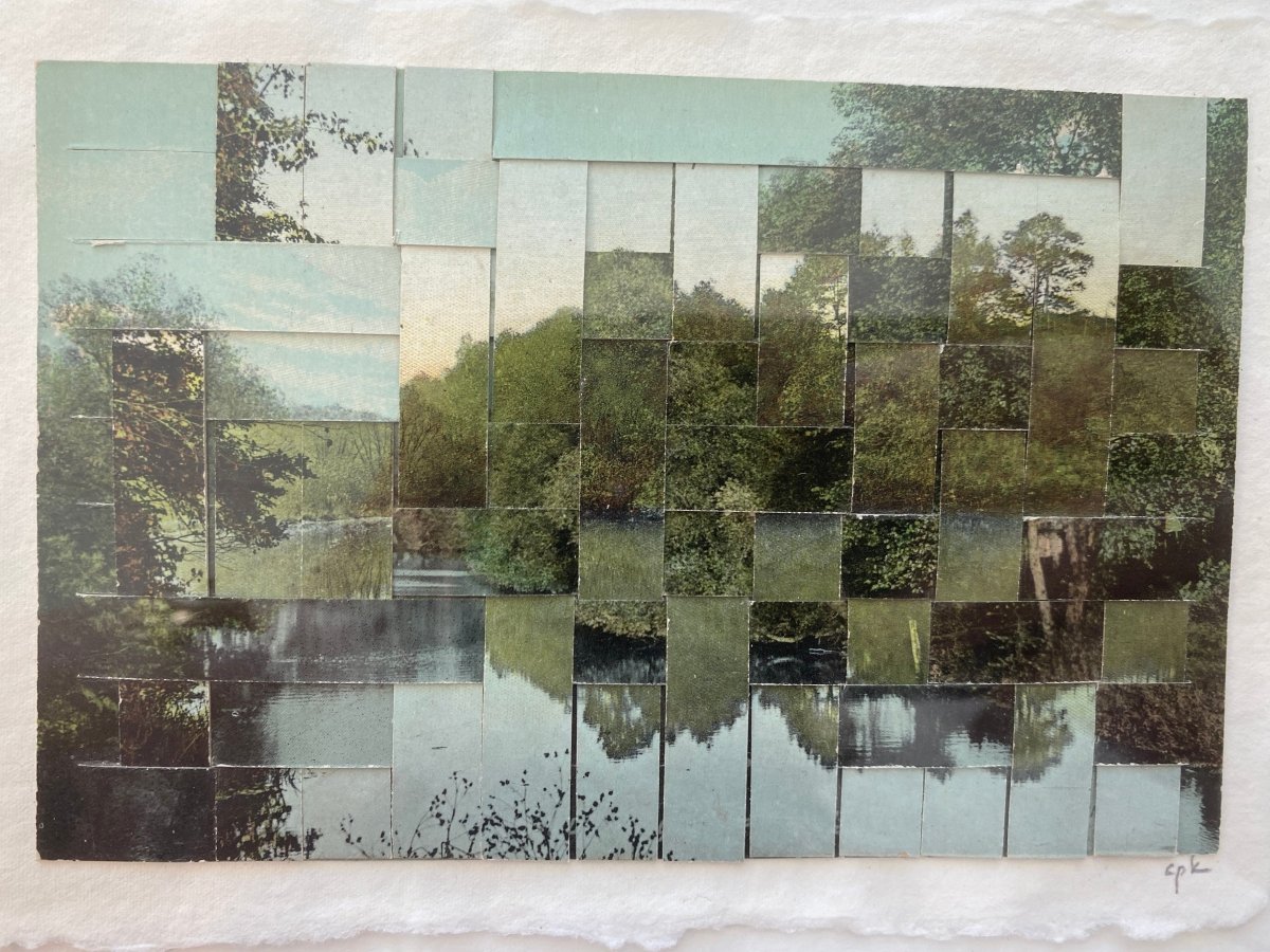 Altered & Recombined Vintage Photo - Postcards Art by Carole Kunstadt - Made X Hudson