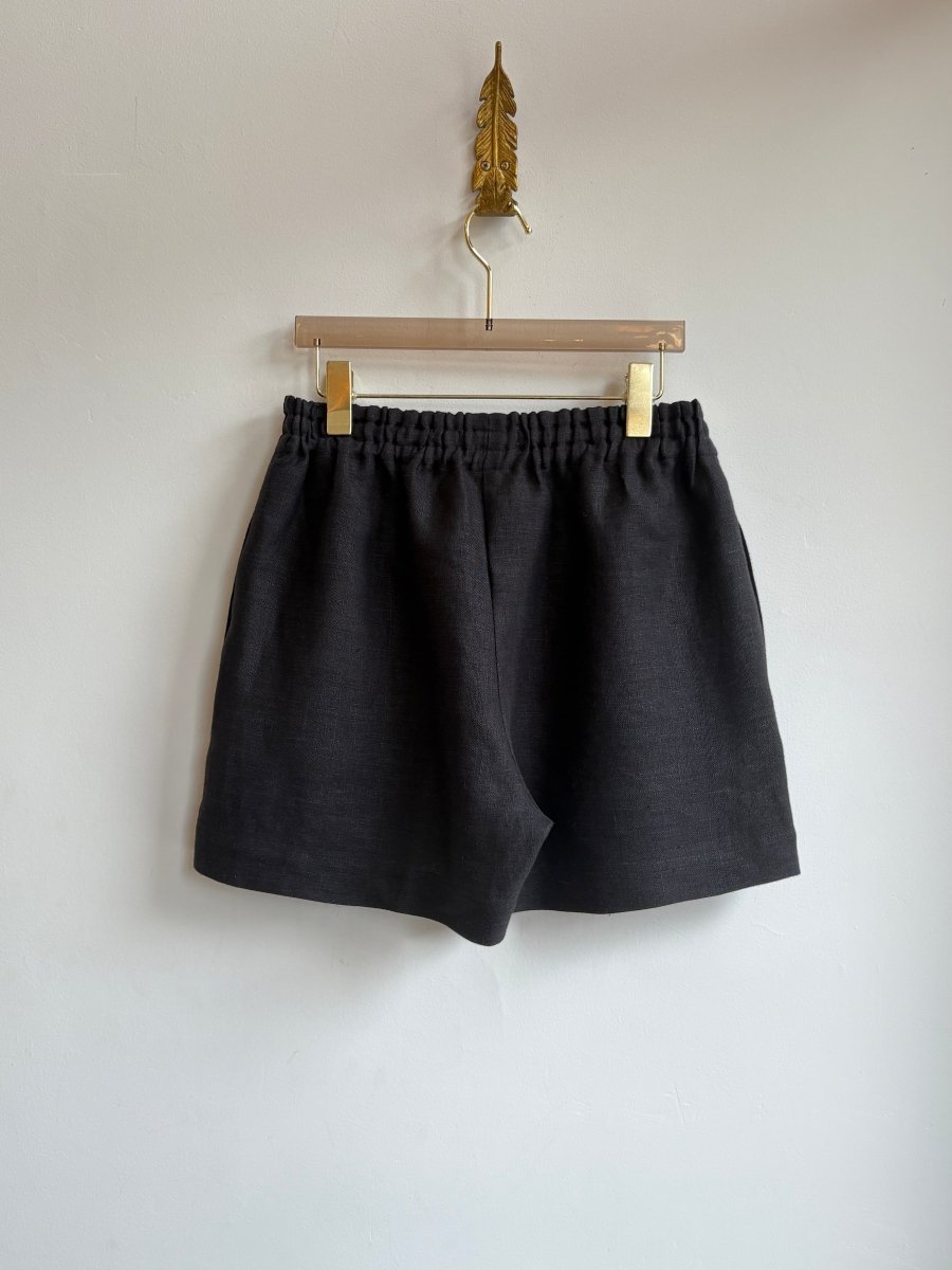 Black Linen Town Shorts - Made X Hudson