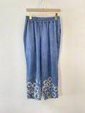 Organic Indigo Linen Shibori - Dyed Cropped Jogger Pants - Made X Hudson
