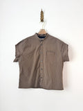 The Valley Crop in Ocher and Eggplant Plaid (Reworked) - Made X Hudson
