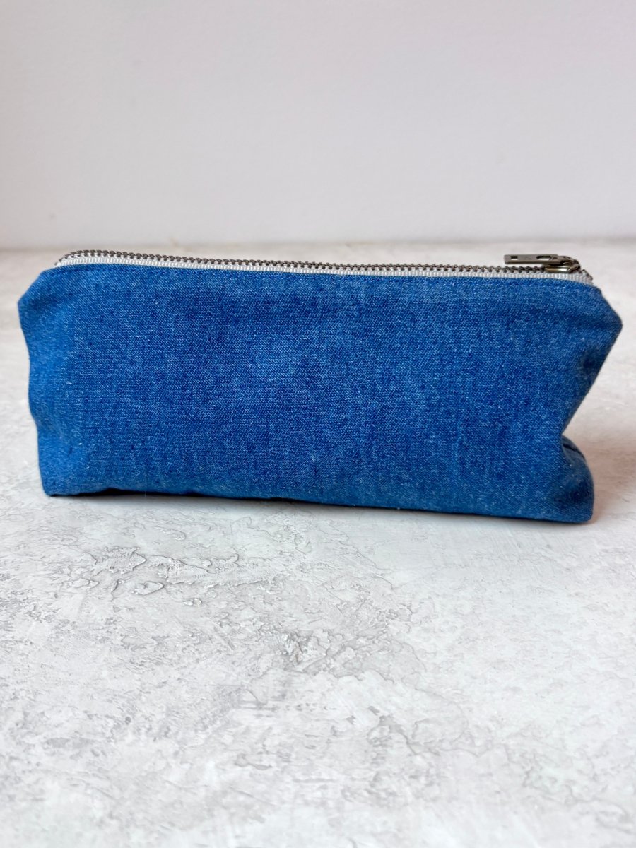 Everyday Pouch in Vintage Blue Denim (Multiple Sizes) - Made X Hudson
