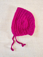 Magenta Bonnet with Ties | Crocheted - Made X Hudson