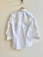 “Susie” White Green/Orange Embroidered & Stamped Carrot Print Shirt (Reworked) - Made X Hudson