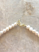 Standard Baroque Pearl Necklace Choker with Toggle Clasp - Made X Hudson