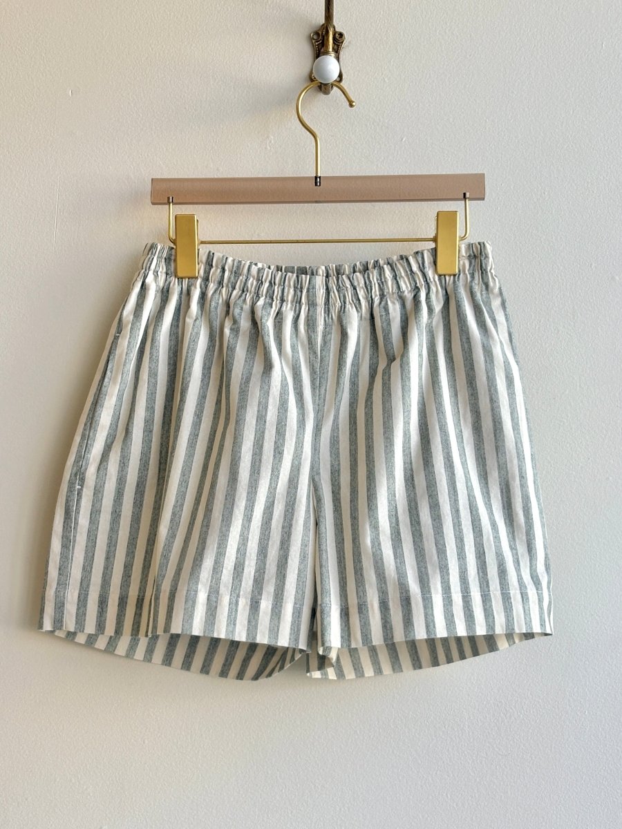 Sage & White Stripe Town Shorts - Made X Hudson