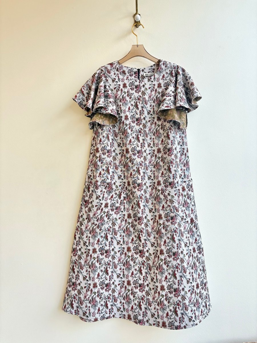 Cranberry Chore Dress w/ Flutter Sleeve - Made X Hudson