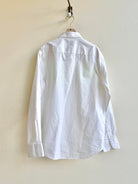 “Sammie” White Neon Embroidered & Stamped Carrot Print Shirt (Reworked) - Made X Hudson