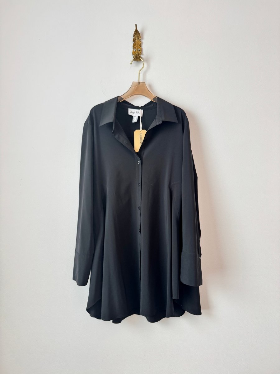 Joseph Ribkoff | Black Button Up Shirt Dress (Vintage) - Made X Hudson