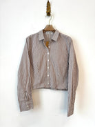 The Vale Shirt in Clay and White Stripe (Reworked) - Made X Hudson