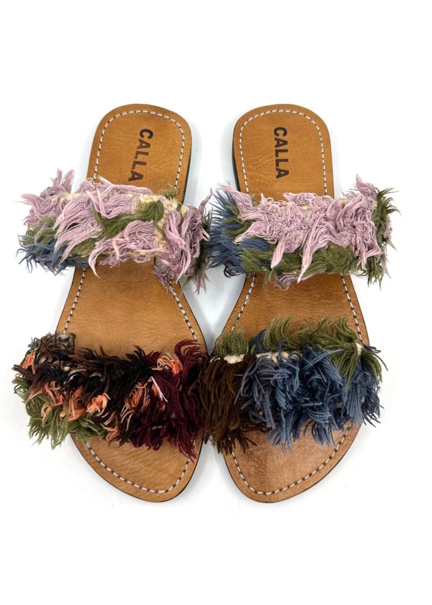 Hali Sandals “Zago” In Colors Lilac, Wine, Moss, Dusy Blue, Peach (Size 43) - Made X Hudson