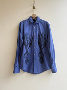 “Betty” Cornflower Mini Checker Spring Onion Print (Reworked) - Made X Hudson