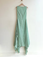 Zero - Waste Dress in Spring Green Silk Floral Pattern - Made X Hudson