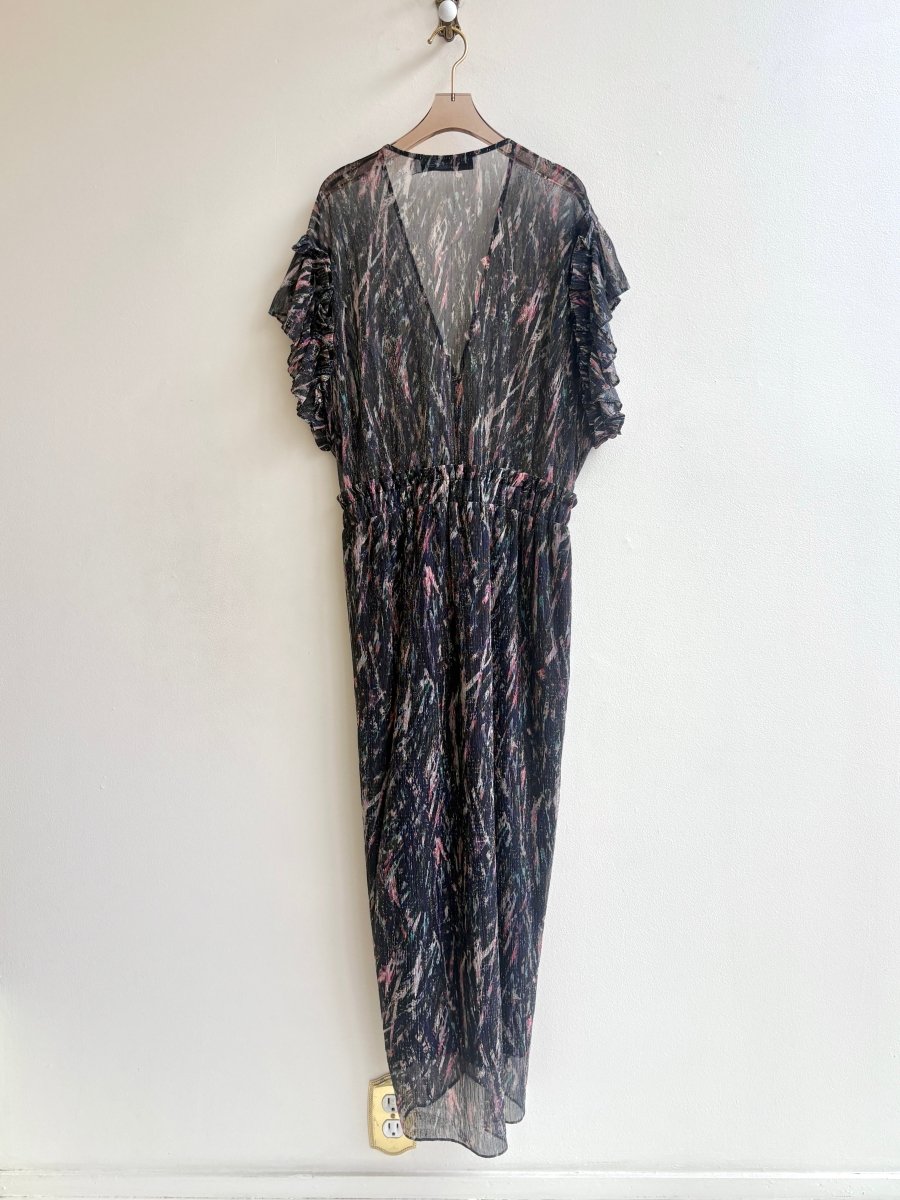 Iro | Sheer Shimmer Ruffle Sleeve Dress (Vintage) - Made X Hudson