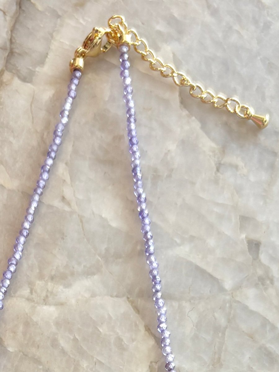 17" Natural Purple Amethyst & Fresh Water Pearl Necklace - Made X Hudson