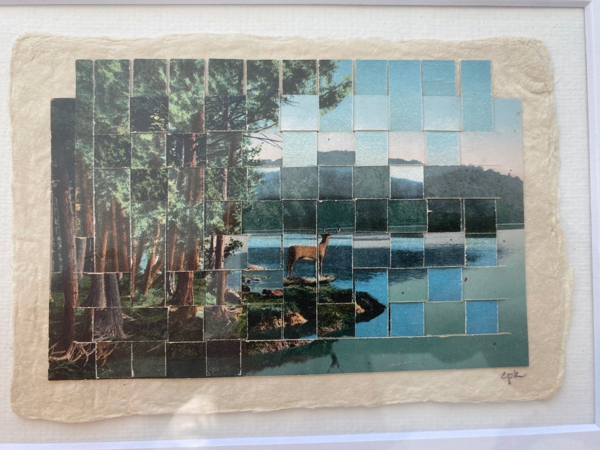 Altered & Recombined Vintage Photo - Postcards Art by Carole Kunstadt - Made X Hudson