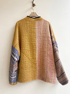 Reversible Ladhiya Quilted Jacket in Colors Pink, Red, Green, Mustard & Gold, Purple, Blue, Brown - Made X Hudson