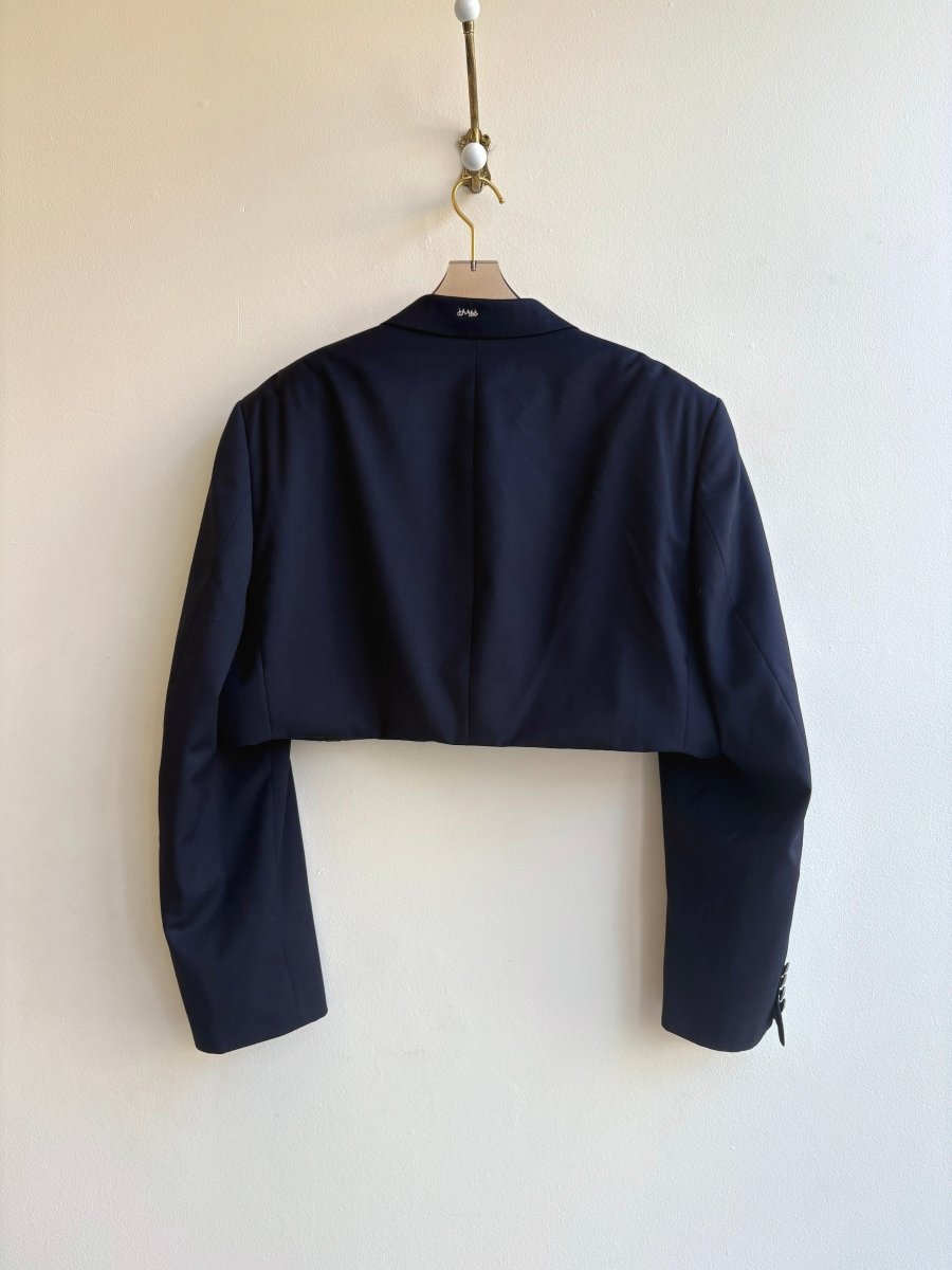 Navy Crop Blazer (Reworked) - Made X Hudson