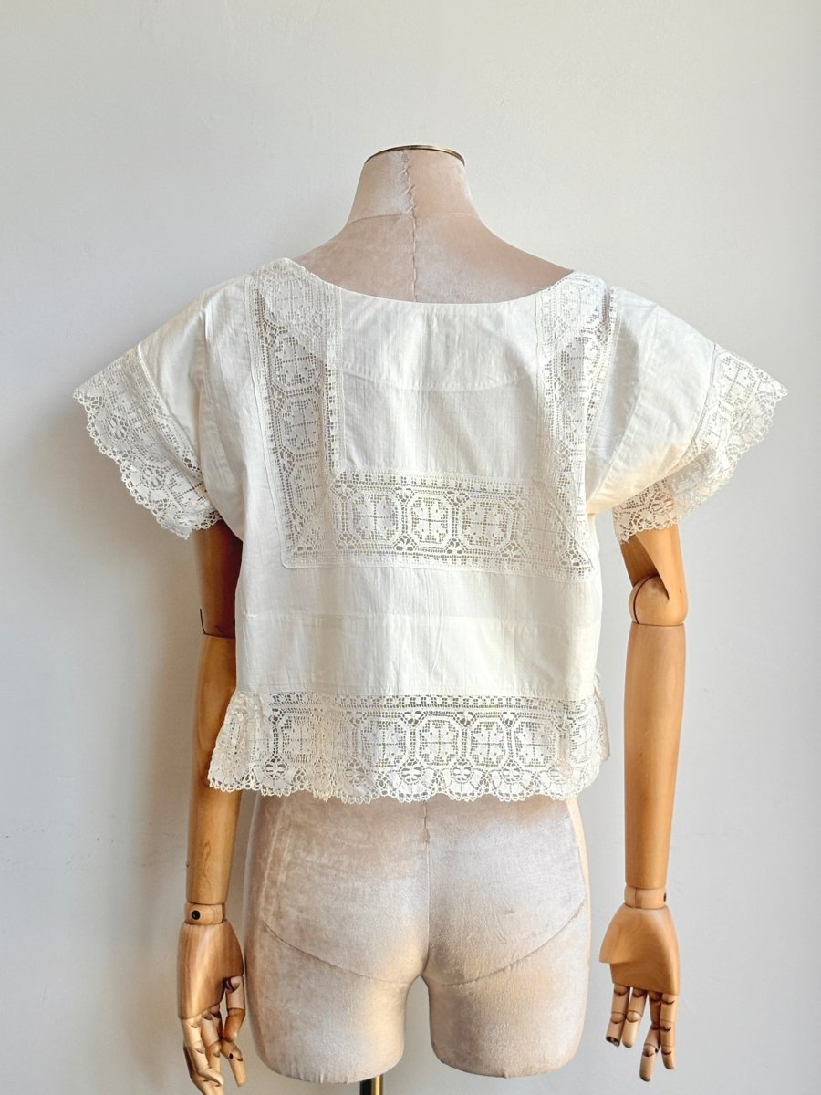 White Heirloom Lace Top - Made X Hudson